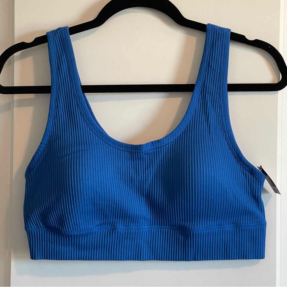 Torrid Nautical Blue Lightly Lined Seamless Rib Scoop Bralette, 0X-4X NWT